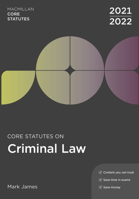 Core Statutes on Criminal Law 2021-22, Paperback / softback Book