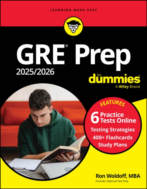 GRE Prep 2025/2026 For Dummies : Book + 6 Practice Tests + 400 Flashcards Online, Paperback / softback Book
