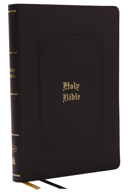 KJV Holy Bible: Giant Print Thinline Bible, Black Leathersoft, Red Letter, Comfort Print (Thumb Indexed): King James Version (Vintage Series), Leather / fine binding Book
