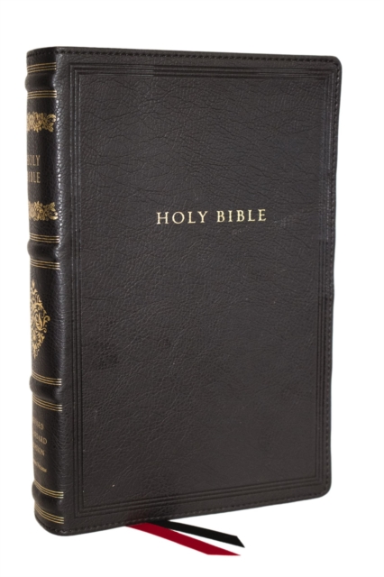 RSV Personal Size Bible with Cross References, Black Leathersoft, Thumb Indexed, (Sovereign Collection), Leather / fine binding Book