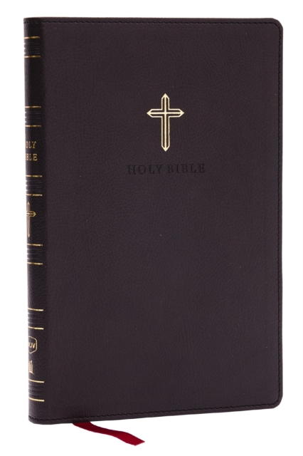NKJV Holy Bible, Ultra Thinline, Black Leathersoft, Red Letter, Comfort Print, Leather / fine binding Book