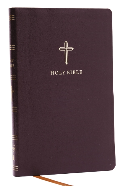 NKJV Holy Bible, Ultra Thinline, Burgundy Bonded Leather, Red Letter, Comfort Print, Leather / fine binding Book