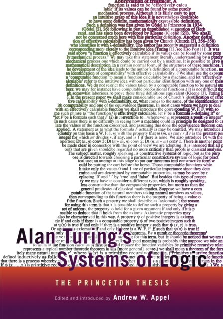 Alan Turing's Systems of Logic : The Princeton Thesis, PDF eBook