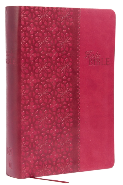 KJV Study Bible, Large Print, Leathersoft, Red/Pink, Red Letter : Second Edition, Leather / fine binding Book