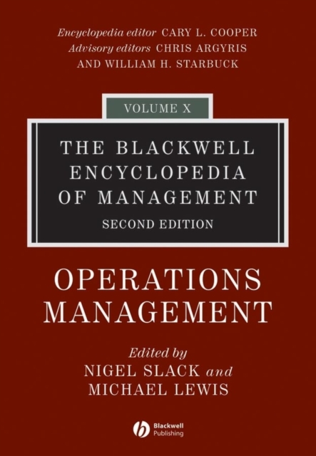 The Blackwell Encyclopedia of Management, Operations Management, Hardback Book