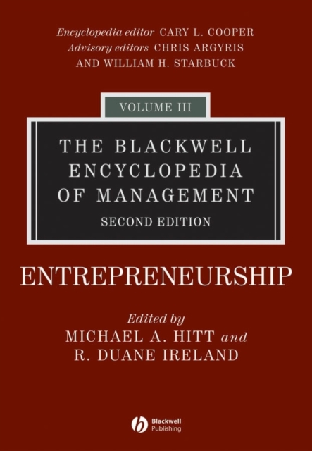 The Blackwell Encyclopedia of Management, Entrepreneurship, Hardback Book