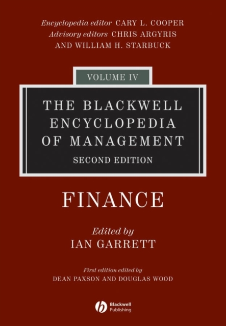 The Blackwell Encyclopedia of Management, Finance, Hardback Book