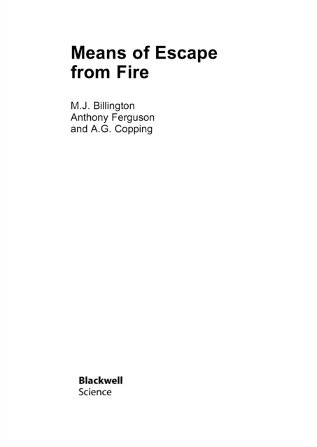 Means of Escape from Fire, PDF eBook
