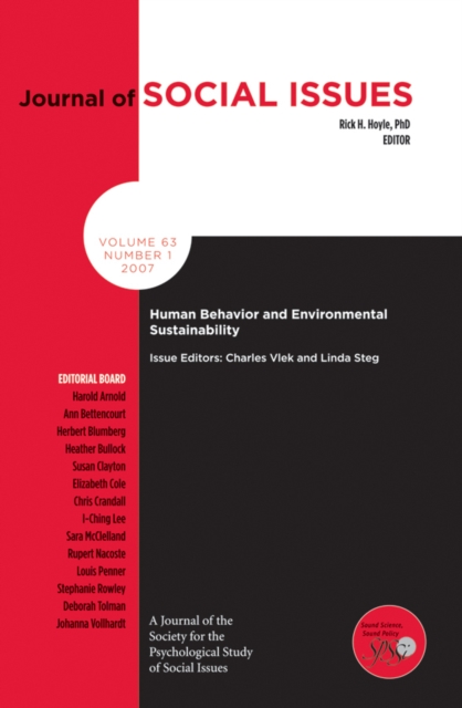 Human Behavior and Environmental Sustainability, Paperback / softback Book