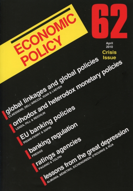 Economic Policy 62 : Financial Crisis Issue, Paperback / softback Book
