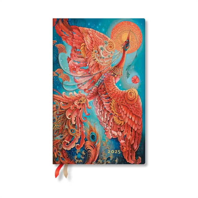 Firebird (Birds of Happiness) Maxi 12-month Horizontal Softcover Flexi Dayplanner 2025 (Elastic Band Closure), Paperback / softback Book
