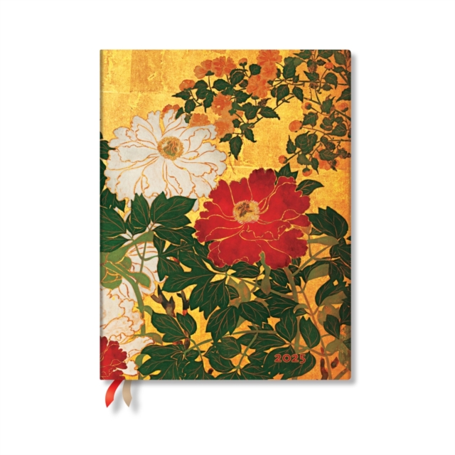 Natsu (Rinpa Florals) Ultra 12-month Vertical Softcover Flexi Dayplanner 2025 (Elastic Band Closure), Paperback / softback Book