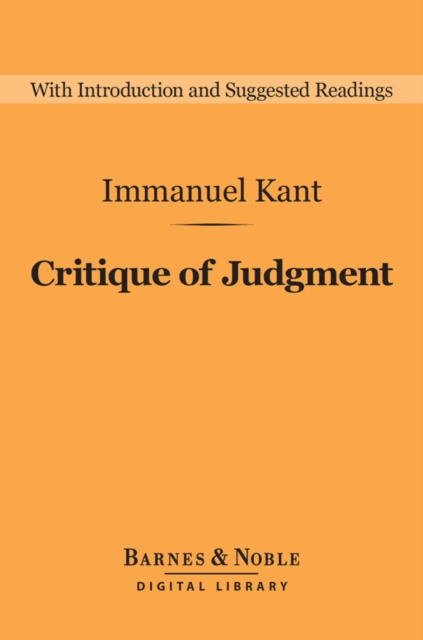 Critique of Judgment (Barnes & Noble Digital Library), EPUB eBook