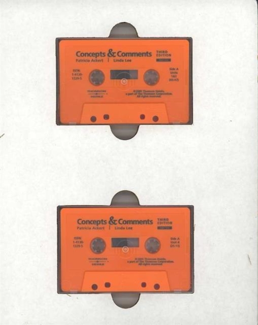 Concepts and Comments 3e Audiotape, Audio cassette Book