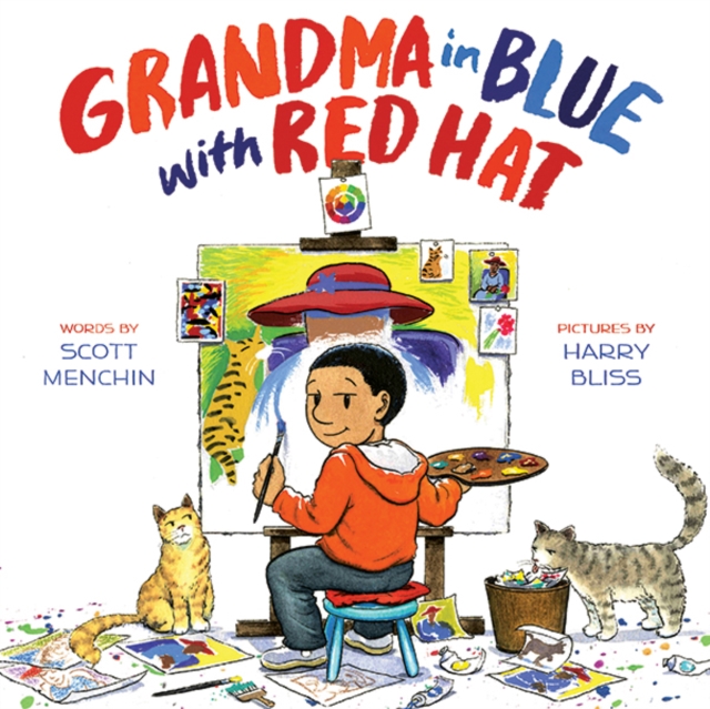 Grandma in Blue with Red Hat, Hardback Book
