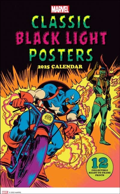 Marvel Classic Black Light 2025 Poster Calendar, Calendar Book
