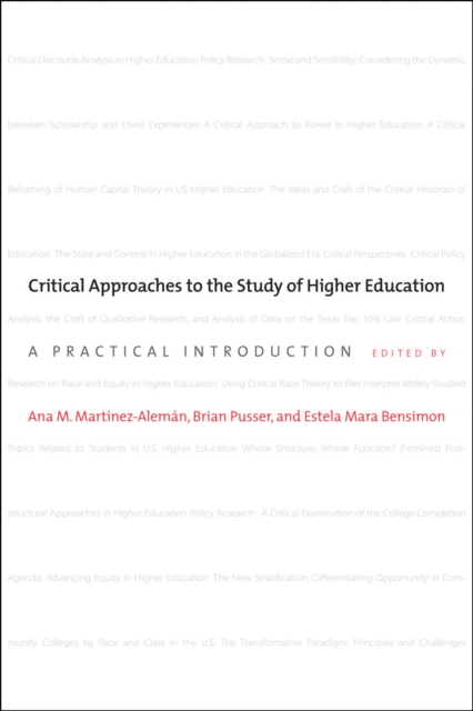 Critical Approaches to the Study of Higher Education, EPUB eBook