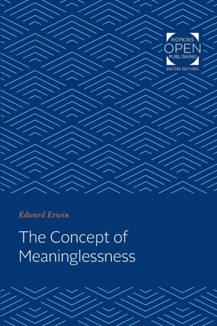 The Concept of Meaninglessness, Paperback / softback Book