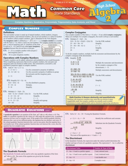 Math Common Core Algebra 2-11Th Grade, PDF eBook