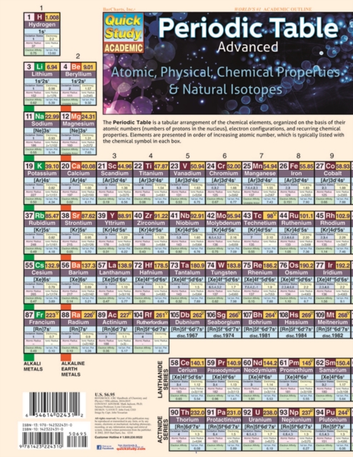 Periodic Table Advanced : a QuickStudy Reference Guide, PDF eBook