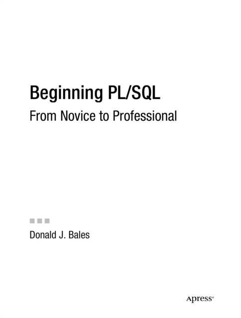 Beginning PL/SQL : From Novice to Professional, PDF eBook
