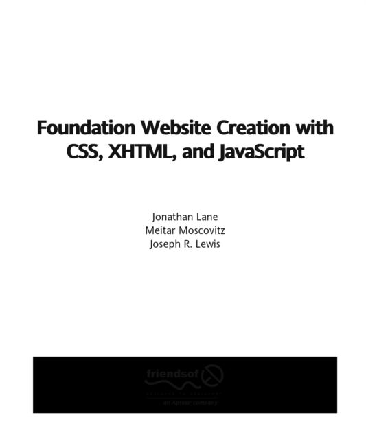 Foundation Website Creation with CSS, XHTML, and JavaScript, PDF eBook
