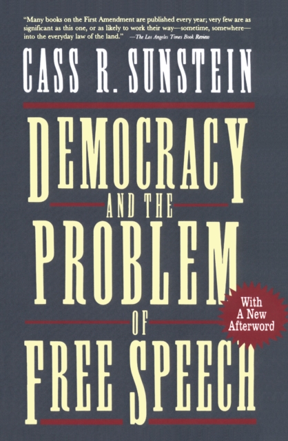 Democracy and the Problem of Free Speech, EPUB eBook