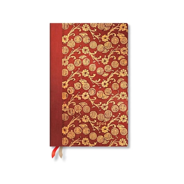 The Waves - Volume 4 (Virginia Woolf’s Notebooks) Maxi Horizontal 12-month Dayplanner 2024 (Elastic Band Closure), Hardback Book