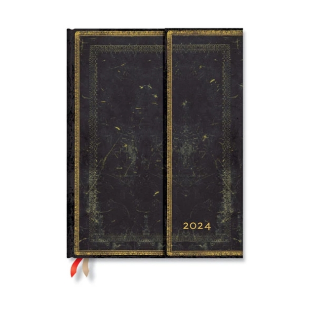 Arabica (Old Leather Collection) Ultra Horizontal 12-month Dayplanner 2024 (Wrap Closure), Hardback Book
