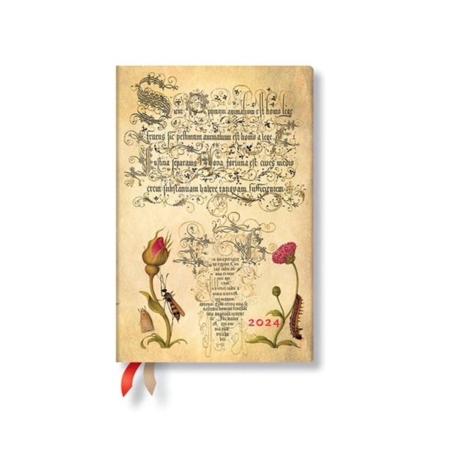 Flemish Rose (Mira Botanica) Mini 12-month Day-at-a-Time Dayplanner 2024, Hardback Book