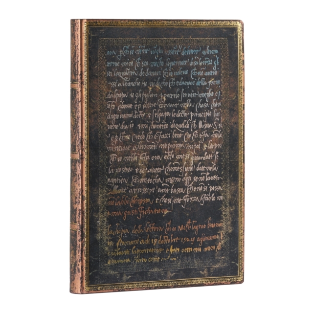 Michelangelo, Handwriting (Embellished Manuscripts Collection) Midi Unlined Softcover Flexi Journal (Elastic Band Closure), Paperback / softback Book