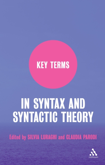 Key Terms in Syntax and Syntactic Theory, PDF eBook
