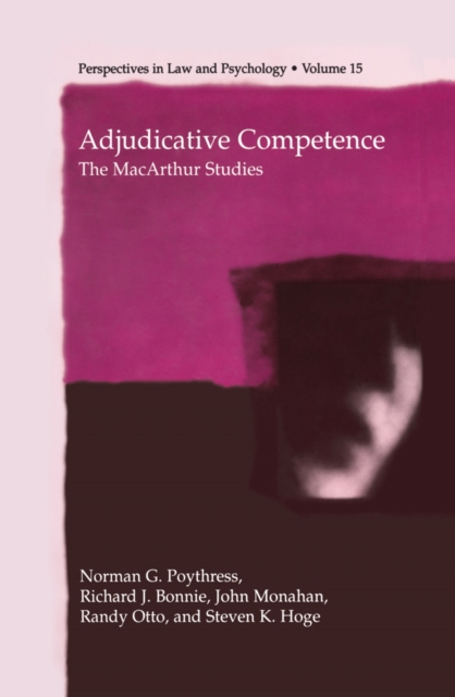 Adjudicative Competence : The MacArthur Studies, PDF eBook