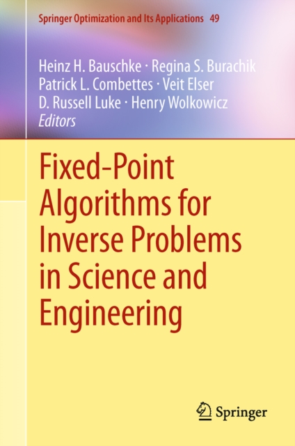 Fixed-Point Algorithms for Inverse Problems in Science and Engineering, PDF eBook