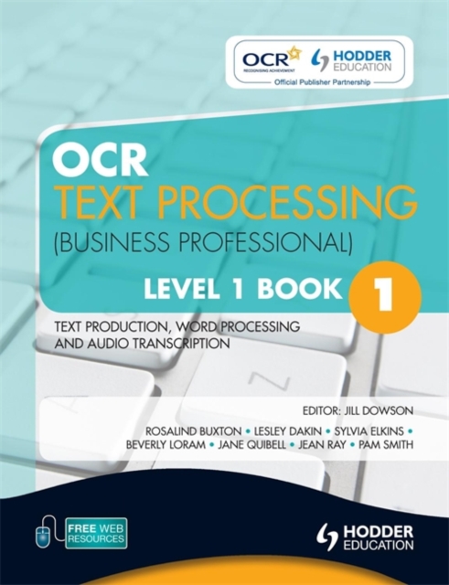 OCR Text Processing (Business Professional) Level 1 Book 1            Text Production, Word Processing and Audio Transcription, Paperback Book