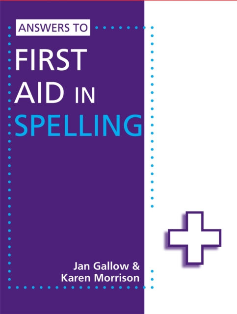 Answers to First Aid in Spelling, Paperback / softback Book