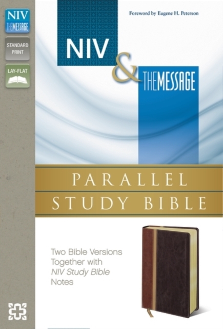 NIV/The Message Parallel Study Bible Caramel/Black Cherry Duo Tone, Paperback Book
