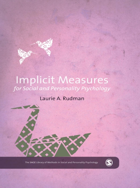 Implicit Measures for Social and Personality Psychology, EPUB eBook