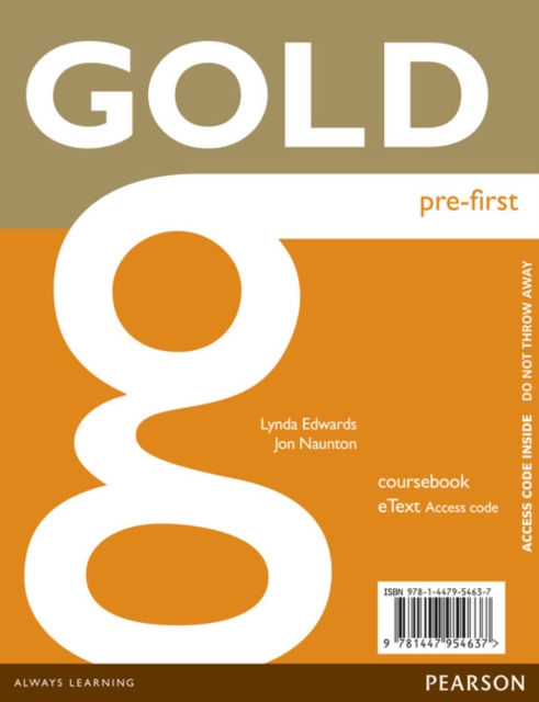 Gold Pre-First eText Coursebook Access Card, Digital product license key Book