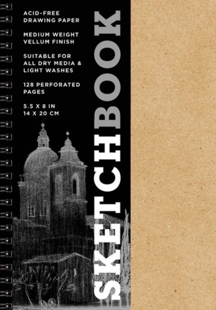 Sketchbook (basic small spiral Kraft), Hardback Book