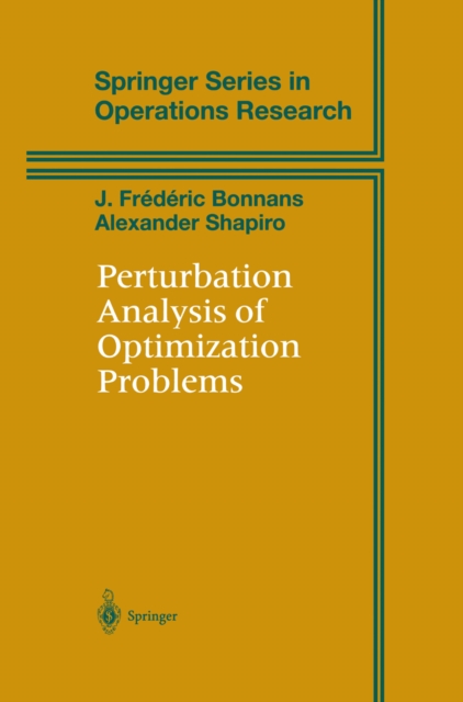 Perturbation Analysis of Optimization Problems, PDF eBook