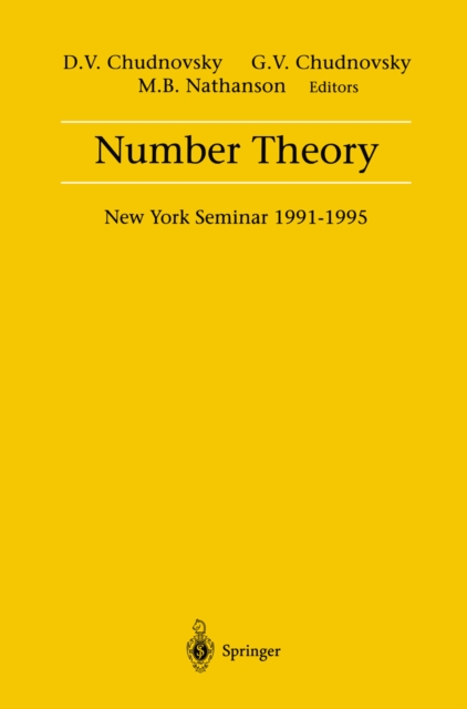 Number Theory : New York Seminar 1991-1995, PDF eBook
