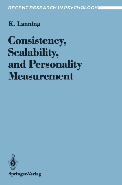 Consistency, Scalability, and Personality Measurement, PDF eBook