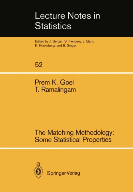 The Matching Methodology: Some Statistical Properties, PDF eBook