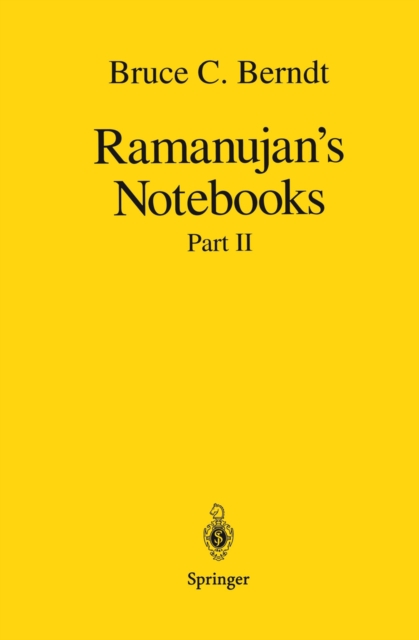 Ramanujan's Notebooks : Part II, PDF eBook
