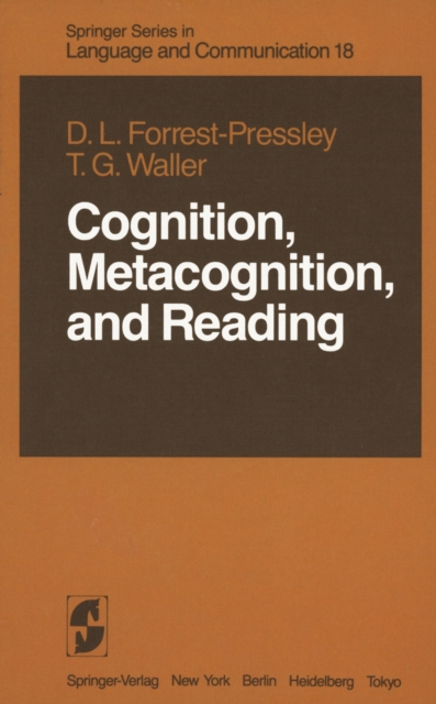Cognition, Metacognition, and Reading, PDF eBook