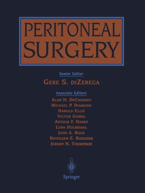 Peritoneal Surgery, Paperback / softback Book