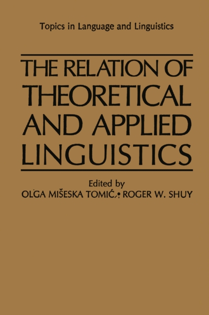 The Relation of Theoretical and Applied Linguistics, PDF eBook