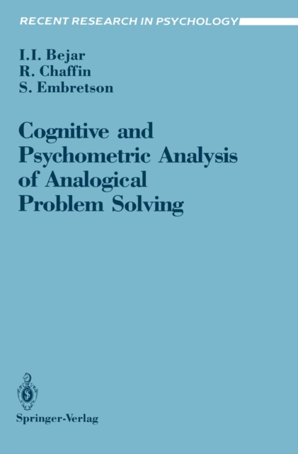Cognitive and Psychometric Analysis of Analogical Problem Solving, PDF eBook