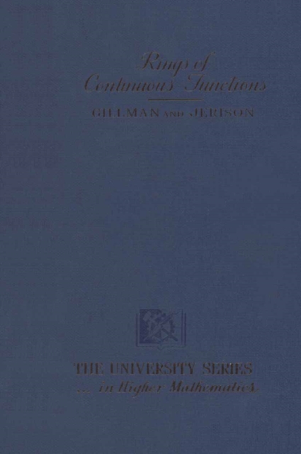 Rings of Continuous Functions, PDF eBook